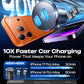 LISEN 90W Car Charger USB C Fast Charge, USB C Car Charger Fast Charge, Type C Car Charger for iPhone 17 Pro Max 16 15 14 13 12 11, for Samsung S26 S25 S24 [with Lighning & USB-C Cable]