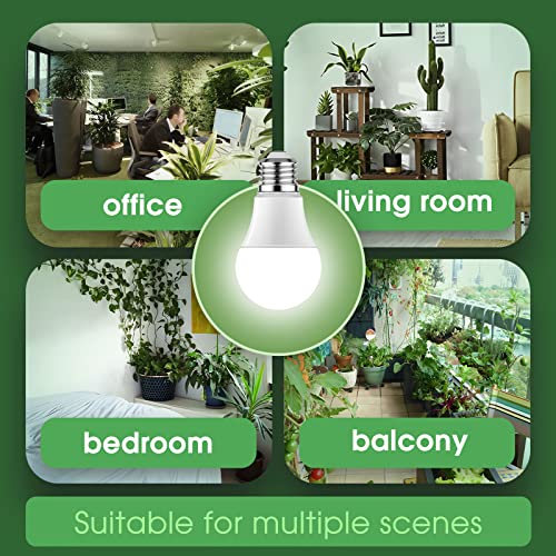 Briignite Full Spectrum LED Grow Light Bulb - A19 E26 Base, 11W (100W Equivalent) - for Indoor Plants, Seed Starting - 3 Pack
