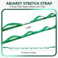 Abiarst Stretching Strap Yoga Straps for Physical Therapy, 10 Loops Non-Elastic Stretch Band for Pilates, Flexibility, Exercise and Gymnastics