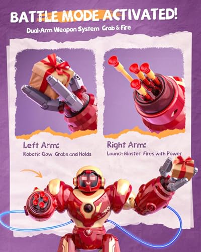 Holyton 5088 Smart Robots for Kids, Large Talking Interactive STEM Programmable RC Robot with Voice Control, APP Control, LED Eyes, Ideal Gift for Kids Ages 5-7, 6-8, 8-12 Boys and Girls