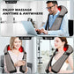 Blue Elf Shiatsu Neck & Back Massager with Heat – 3D Electric Kneading Massage Pillow for Full Body Relaxation (Gray, Home, Office & Car Use)