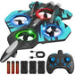 Foam RC Airplane with Cool Led Light, 360° Flip and Headless Mode, Remote Control Airplane RC Plane for Kids Adults Aged 6+, RC Flying Toy for Kids, Birthday Gift - Black Blue
