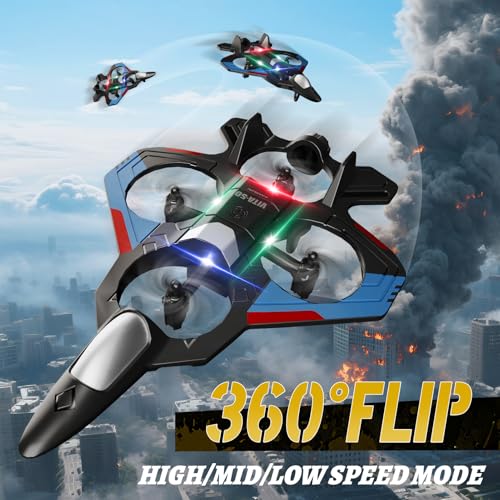 RC Planes for Kids Adults, Foam Remote Control Airplane Jet Helicopter Drone Toys for Kids Adults 8-12 12-16, Remote Control Plane Airplane Toys with Led Lights, 360° Flip Stunt Rotation