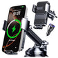 3 in 1 Wireless Car Charger, Phone Holders for Your Car 15W Fast Charging Auto Clamping, Car Phone Mount for iPhone 17 16 15 14 13 Mini Pro Max XR, Samsung Galaxy S25 Ultra S24 S23 S22 S21