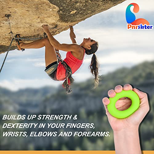 Hand Grip Strengthener Set (6 PCS) – Finger Exerciser & Grip Trainer for Wrist, Finger & Forearm Workout
