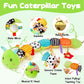Baby Sensory Toy 0-6 Month Music Animal Stuffed Plush Caterpillar Toy for Infant 0-3-6-12 Month Old Tummy Time with Mirror Crinkle Rattle Toys for Newborn Boys Girl Shower Gifts Easter Basket Stuffer