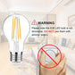 Ascher 60W Equivalent LED Filament Light Bulbs – Warm White 2700K, E26 A19, Pack of 6, Non-Dimmable