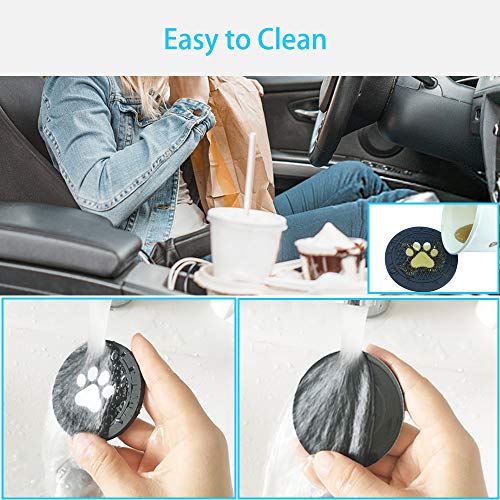 BukNikis Car Cup Holder Coasters-Car Interior Accessories 2.75 inch Silicone Anti Slip Cute Dog Paw Car Coaster -Universal (Pack of 2)