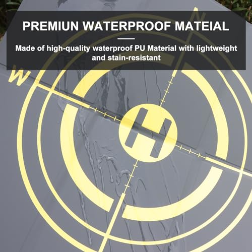 CQT Drone Landing Pad Universal Waterproof Weighted Portable Fast-Foldable Helipad Launch for DJI Avata 360 Mavic 3 4 Pro/Mini 2 SE/Air 2 2S/Mini 3 4 5 Pro/Mavic 2/Holy Stone/FPV/Avata 2/RC Quadcopters Accessories (55CM Yellow+Dark Gray)