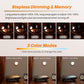 STAR-SPANGLED 4 Pack 3.1” Dimmable Push Tap Lights, Stick on LED Touch Puck Lights AA Battery Operated, 3 Color Modes Sticky Button Lamps for Classroom, Kitchen, Under Cabinet, Closet