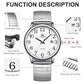 LN LENQIN Mens Watches Easy Read Analog Quartz Sport Waterproof Watch for Men with Date and 38mm Stainless Steel Expansion Band