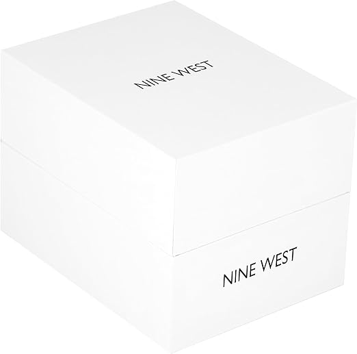 Nine West Women’s Crystal Accented Bracelet Watch – Elegant Sparkle Design