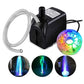PULACO 160GPH Small Fountain Pump, 10Watt Submersible Pump with Automatic Color Changing LED Light and 3.3 ft Tubing for Water Feature, Outdoor Pond, Aquarium fish tanks