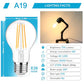 Ascher 60W Equivalent LED Filament Light Bulbs – Warm White 2700K, E26 A19, Pack of 6, Non-Dimmable