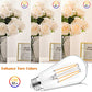 PARTPHONER LED Light Bulbs Dimmable Vintage Edison Bulb, E26 LED Bulb 60W Equivalent 720 Lumens, Warm White 2700K, ST58 Antique LED Filament Bulb CRI 85+, Clear Glass, Pack of 4