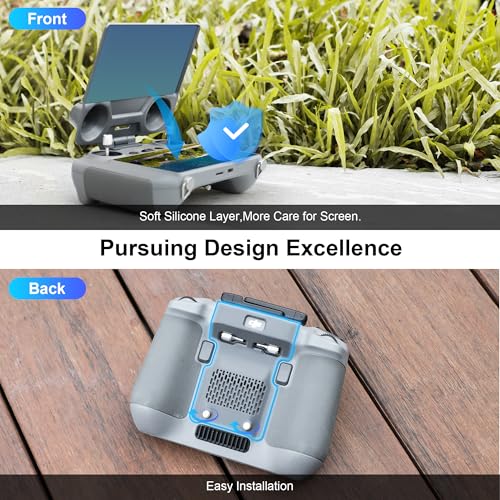 FPVtosky RC 2 Sun Hood Shade with Lanyard for DJI Lito X1/ Mini 5 Pro/Mini 4 Pro/Flip/Air 3 Accessories, RC2 Controller Screen Protector Joystick Cover [ONLY FOR RC 2 CONTROLLER]