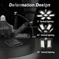 2 Pack Garage Lights, 200W 20000LM 6500K LED Shop Lights, Garage Light Ceiling Led with 6+1 Deformable Panels, Screw in E26/E27 Socket Bulb for Warehouse, Workshop, Basement, Barn Lighting