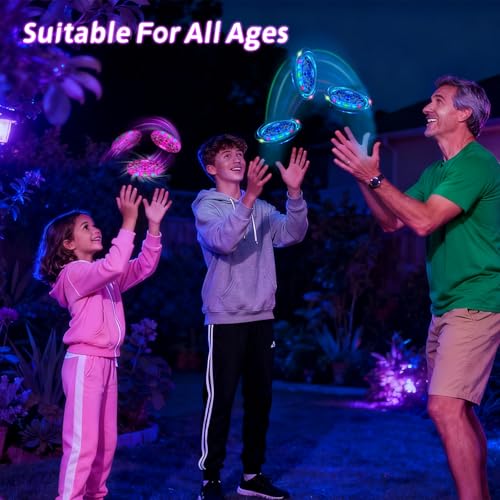 Flying Orb Ball, Safe Indoor Mini Drone Toy for Kids, Hand Controlled UFO Spinner for Active Play & Sensory Fun, Gift for Boys Girls 6-12+（Pink）