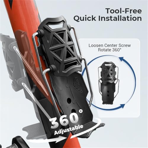 Adaptive Cycling & Motorcycle Cup Holder – Universal Bike/ATV/Boat Drink Mount, 360° Rotation Fit (Black)