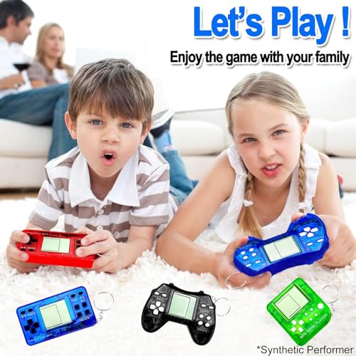 12 Pcs Video Game Party Favors for Kids, Mini Video Game Keychain as Return Gifts for Birthday Party, Classroom Prizes, Goodies Bags Stuffer
