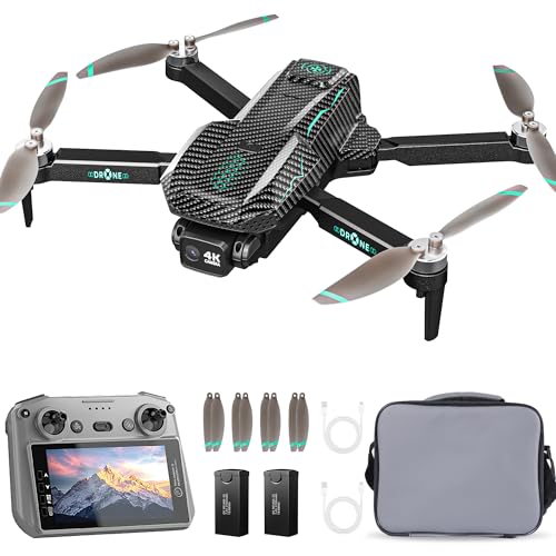 GPS Drone with 4K Camera for Adults, FPV RC Quadcopter, 5-inch LCD Tablet Screen, Auto Return, GPS Follow, Circle Fly, 60-min Flight Time,Brushless Motor, Lightweight Foldable Drone for Beginners