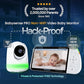 Babysense PRO Full HD 5.5" Split Screen Baby Monitor with 2 Cameras, 6-Color Night Light, White Noise, Sound & Light Machine, 20-Hour Battery, Hack-Proof Non-WiFi Secure Connection