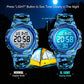 cofuo Kids Digital Watch for Boys Girls, Boys Watches Ages 3-17,Sport Outdoor Watch for Kid, 50M Waterproof Analog Multifunctional Chronograph LED Alarm Stopwatch Silicone Band, Kids Gift