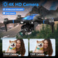M18LCD Drone with 4K Camera for Adults Drone with Screen on Controller Brushless Motor Optical Flow Positioning Headless Mode One Key Takeoff/Landing RC Quadcopter for Beginners Adults Gifts