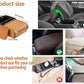 Car Armrest Cushion,5-in-1 Center Console Cover with 2 Storage Bags Cup Holder, Tissue Box Slot, Phone Slot for Sedans, Car Accessories Interior Organizers (Black)