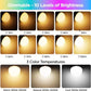 Rechargeable Battery Operated Light Bulb with Remote Control 2 Packs, 350LM Dimmable Detachable LED Bulb with 15 Colors Selectable & 3 Timer, Wireless Puck Light Bulb for Wall Sconce, Non-Hardwired