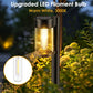 Mancra Solar Pathway Lights Outdoor, 10 Pack Metal & Glass Solar Lights Outdoor Waterproof Landscape Path Lights for Yard Walkway Garden Decor, Warm White