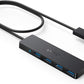 Anker USB Hub 4 Ports, Multiple USB 3.0 Hub, USB Splitter for Laptop, Extender for A Port Laptop, PC, Desktop and More [Charging Not Supported](2ft USB-A)