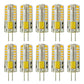 RAYHOO 10pcs G4 LED Bulbs JC Bi-Pin Base Light Bulbs 3W AC/DC 12V 20W-30W T3 Halogen Bulb Replacement Landscape Bulbs(Warm White 3000K)