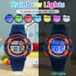 DTKID Digital Kids Watch 30 M Waterproof, 7 Color Lights Time Teaching Watch Easy to Read for Girls Boys 5-16