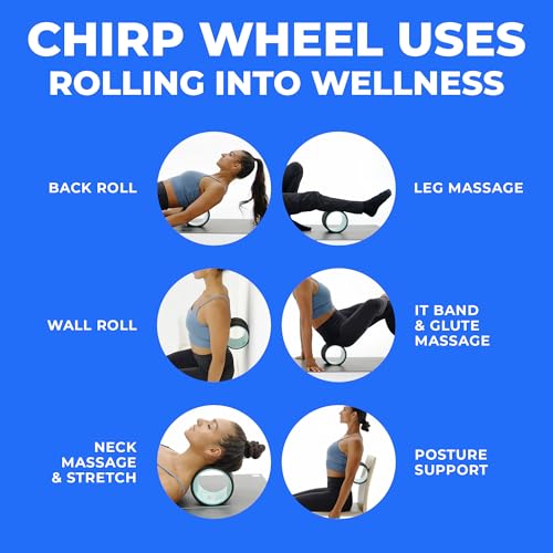 Chirp Wheel Foam Roller – 6” High-Density Muscle Roller for Back & Neck, Trigger Point Therapy, Deep Tissue Massage, Stretching & Exercise, Spine-Friendly, 500 lbs Capacity (Mint)