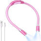 LUXJET Neck Reading Light & Book Light for Reading in Bed - Hands Free, 3 Colors & 6 Brightness Levels, 360° Flexible Arms, 80-Hour Rechargeable - Reading, Knitting, Camping, Repairing