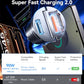 MRGLAS 90W USB C Car Charger Fast Charging,[Invisible Design] All Metal Car Charger USB C PD45W+QC3.0 Dual Port Cigarette Lighter RV Power Adapter for iPhone 17 16 Pro Max 15 Samsung S26 S25 Ultra