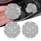 NBTEPEM 2pcs Bling Car Cup Holder Coaster, 2.75 inch Anti-Slip Shockproof Universal Fashion Coasters Insert Crystal Rhinestone Automotive Interior Accessories for Women (2 pcs, White)