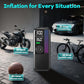 Tire Inflator Portable Air Compressor, 150 PSI Cordless Air Pump, Dual Power 6000mAh, 12V DC Car Plug, Fast Inflation 24L/Min, Auto Shut-Off, LED Light, 4 Preset Modes for Car, Bike, Motorcycle, Balls