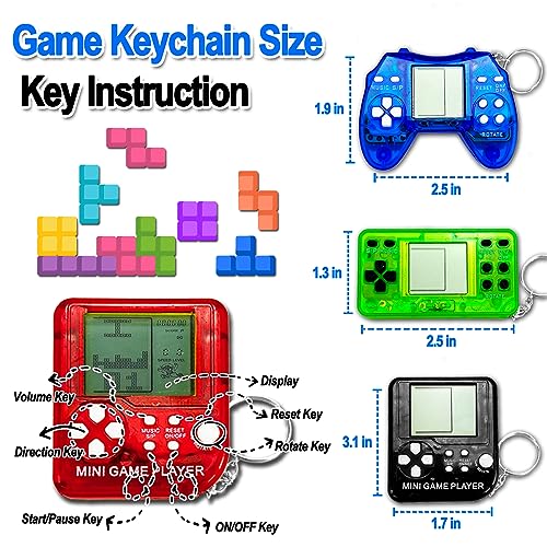 12 Pcs Video Game Party Favors for Kids, Mini Video Game Keychain as Return Gifts for Birthday Party, Classroom Prizes, Goodies Bags Stuffer