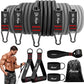 HPYGN Resistance Bands, Exercise Bands with Handles, Fitness Bands, Workout Bands with Door Anchor and Ankle Straps, for Heavy Resistance Training, Physical Therapy, Shape Body, Yoga, Home Workout Set