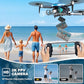 GPS Drone with Camera, 2K HD Drones for Adults, Foldable FPV Drone with GPS Auto Return, Follow Me, Circle Fly, Waypoint Fly, 5G Transmission, Gestures Selfie, Brushless Motor, 2 Batteries, Charcoal