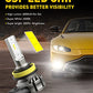 AUXITO H11/H8/H16 LED Fog Light Bulbs or DRL, 6000 Lumens 6500K Cool White Light, 300% Brightness, CSP LED Chips Fog Lamps Replacement for Cars, Play and Plug (Pack of 2)