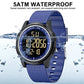 GOLDEN HOUR Ultra-Thin Minimalist Sports Waterproof Digital Watches Men with Wide-Angle Display Rubber Strap Wrist Watch for Men Women