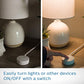 Philips Grounded Plug with Braided Cord, 6 Ft Long Power Cable, ON/Off Switch, for Tabletop or Wall Mount, Perfect for Lamps/Seasonal Lights, 3 Prong,Slip Resistant Base,SPS1611WA/37,White