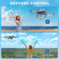GPS Drone with Camera, 2K HD Drones for Adults, Foldable FPV Drone with GPS Auto Return, Follow Me, Circle Fly, Waypoint Fly, 5G Transmission, Gestures Selfie, Brushless Motor, 2 Batteries, Charcoal