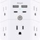 Surge Protector Outlet Extender - with Night Light, 5-Outlet Splitter and 4 USB Ports (2 USB C Charger), Multi Plug Outlet for Home, Dorm Room Essentials