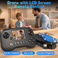 Drone with Camera for Adults LCD Screen FPV Live Video, Professional Brushless Motor 270° Obstacle Avoidance 3D Flips, Foldable RC Mini Quadcopter for Beginners Support 32G SD Card Max Under 250G Gift