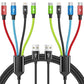 Cruise Essentials 2026 4 in 1 Multi Charging Cable [2Pack 5FT], Tangle Free USB C Car Charger Cable, Nylon Braided Charging Cords for Multiple Devices, Travel Essentials Car Accessories