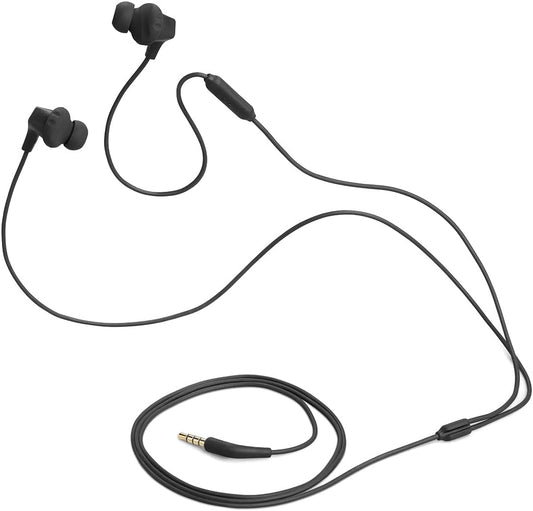 JBL Endurance Run 2 Wired - Waterproof Wired Sports in-Ear Headphones, JBL Pure Bass Sound, Hands-Free Calls, Never Hurt. Never Fall Out. (Black)